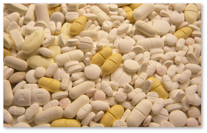 Tablets pills medicine medical waste